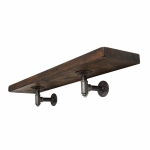 raw tee nut steel shelf bracket reclaimed wooden shelf complete