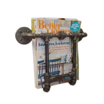 industrial steel pipe wall mounted magazine newspaper rack