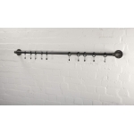 Industrial steel pipe wall mounted curtain pole