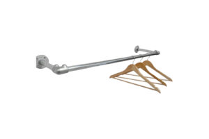 Galvanised industrial steel pipe clothes hanging rail