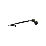 Black and brass industrial steel pipe hanging rail