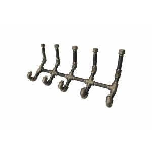 raw steel industrial pipe coat hooks