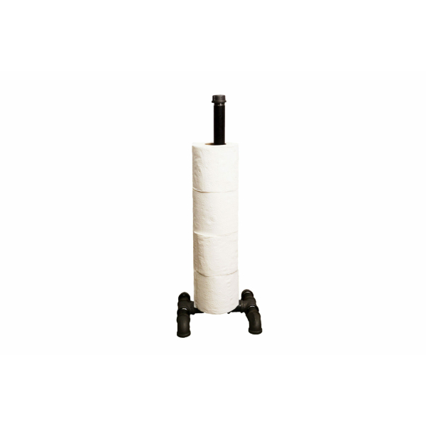 raw steel industrial pipe freestanding toilet roll holder