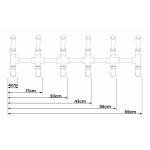 two tier coat hook technical drawing