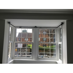 customised industrial steel pipe bay window curtain pole