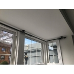 customised industrial steel pipe bay window curtain pole