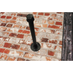 industrial steel pipe black clothes rail wall mounted