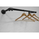 industrial steel pipe wall mounted clothing rail