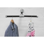 tee shape wall mounted industrial steel pipe clothes rail