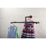 wall mounted industrial steel pipe clothes rail