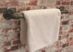 wall mounted industrial steel pipe towel rail