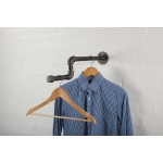 wall mounted industrial steel pipe clothes rail