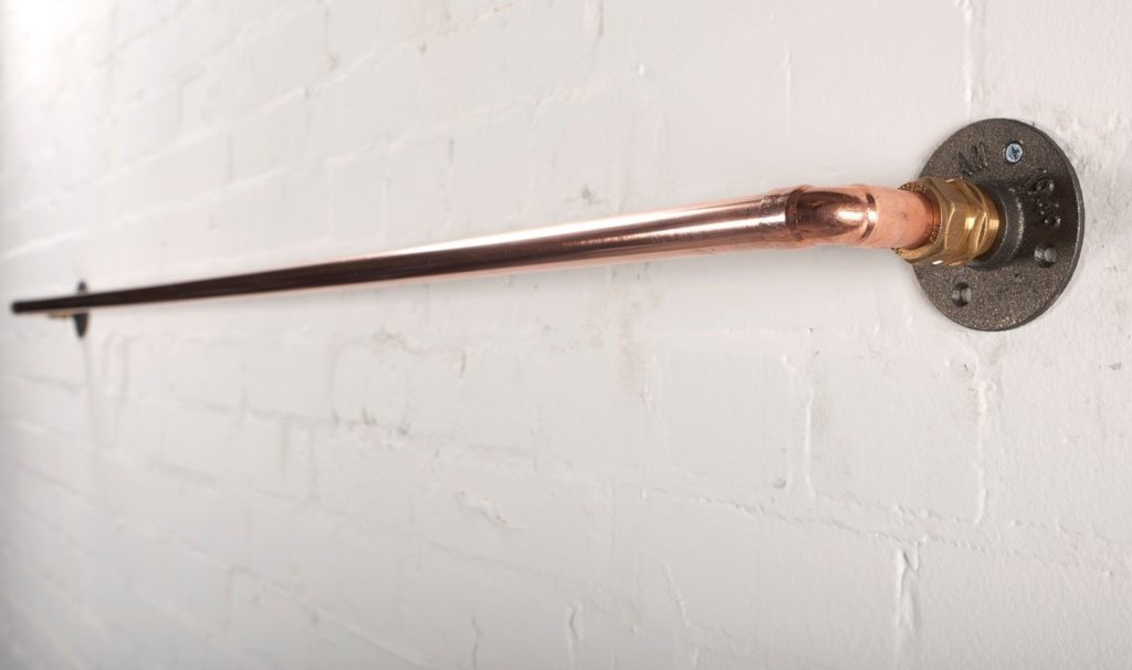 Elbow Curtain Rail | Industrial Copper Pipe Style - Pipe ...