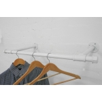 industrial steel pipe white clothing rail