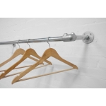 wall mounted industrial steel pipe clothes rail