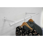 industrial steel pipe white clothing rail