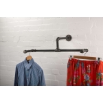 industrial steel pipe wall mounted scorpion clothes rail