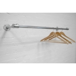 wall mounted industrial steel pipe clothes rail