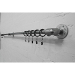 industrial steel pipe wall mounted curtain pole