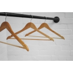 straight corner industrial steel pipe wall mounted clothes rail