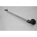 industrial silver steel pipe wall mounted stair rail