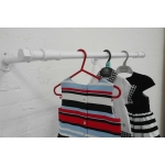 industrial steel pipe white clothing rail