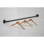 straight corner industrial steel pipe wall mounted clothes rail