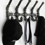 industrial steel pipe wall mounted coat hooks