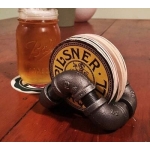 industrial steel pipe drinks coaster holder