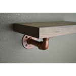 industrial copper pipe shelf brackets