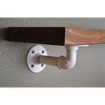 industrial steel pipe powder coated white shelf brackets