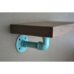 industrial steel pipe powder coated blue shelf brackets