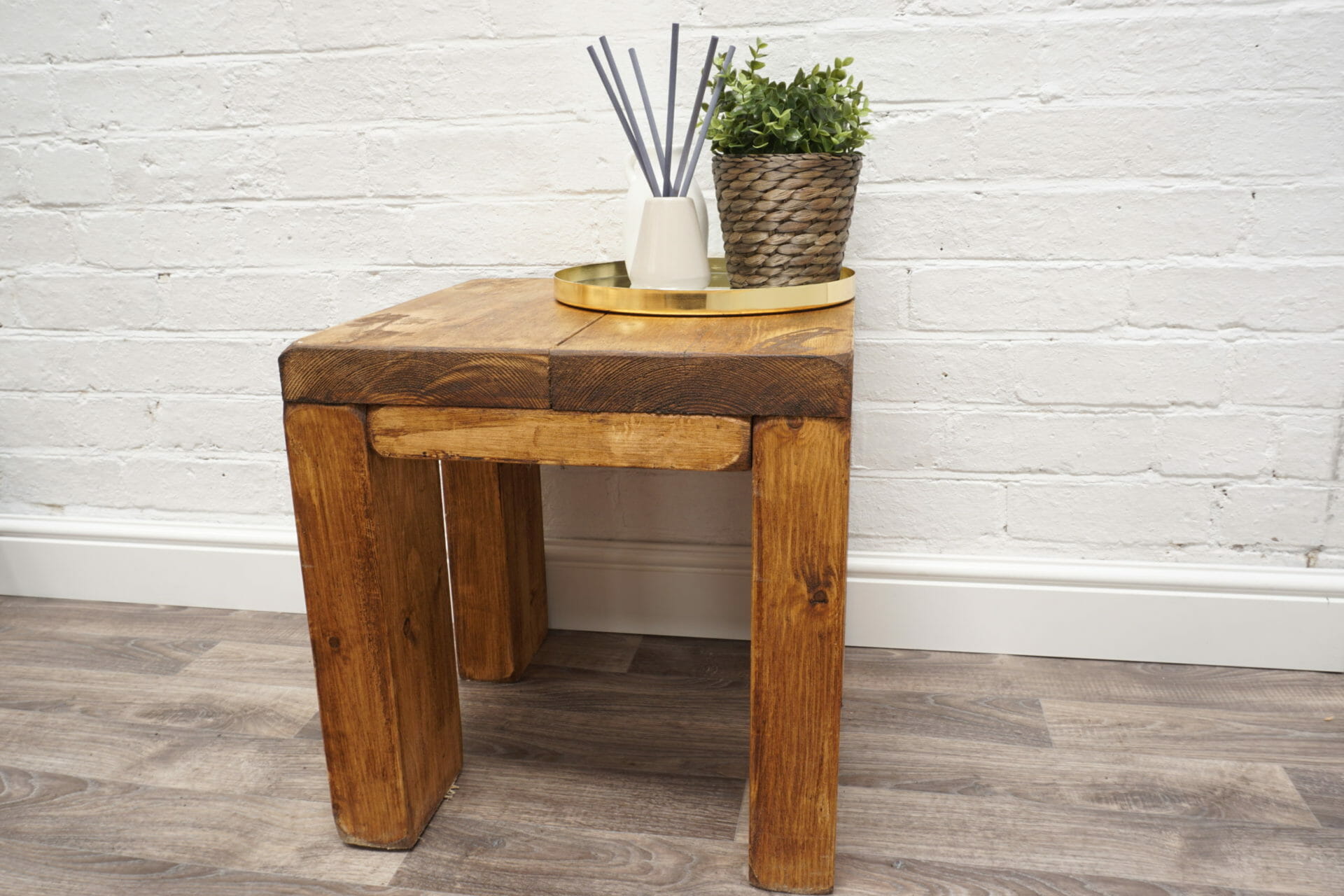 Solid Wood Side Table Reclaimed Timber Style Pipe Dream Furniture