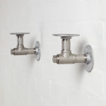 industrial silver tee nut shelf brackets pair