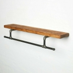 Clothes -Rail-with-Solid-wood-Shelf