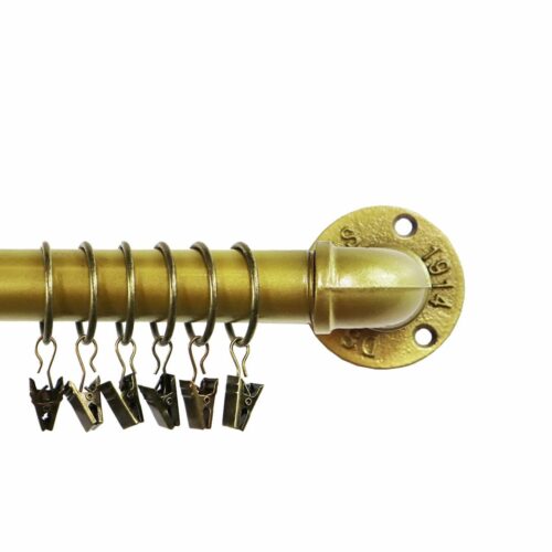 Elbow industrial pipe curtain pole powder coated pipedreamfurniture