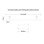 Size Guide - Tee Style Double Level Clothing Rail Without Wood