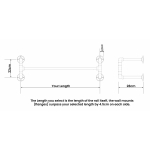 Size Guide - Wall Mounted Long 'Single' Rail