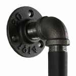 Door and drawer handle industrial pipe black close up