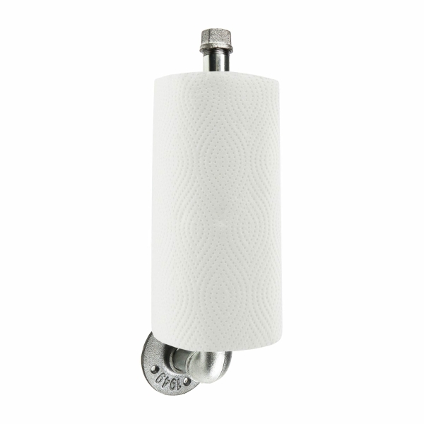 kitchen roll holder industrial silver