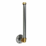 kitchen roll holder industrial silver & brass