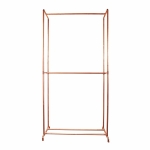 Copper industrial pipe clothing rail freestanding