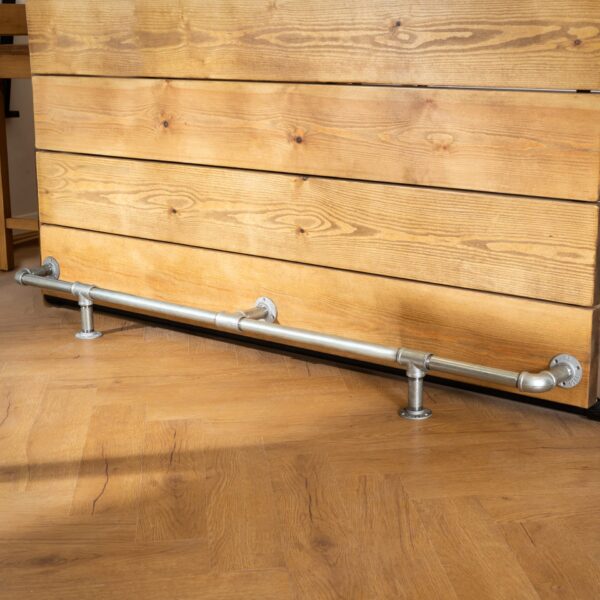 Bar/Kitchen-Foot-Rail-Industrial-Silver-Steel-Pipe-Style-2