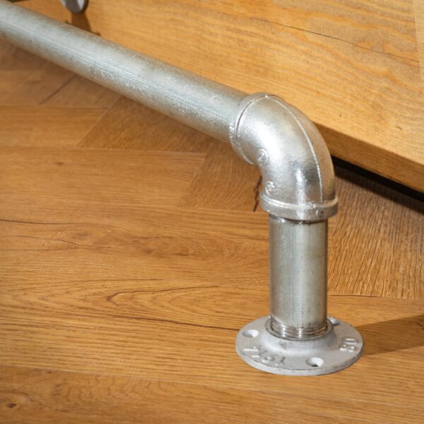 Bar/Kitchen-Foot-Rail-Industrial-Silver-Steel-Pipe-Style-8