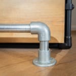 Bar/Kitchen-Foot-Rail- Industrial-Silver-Key-Clamp-Pipe-Style-4