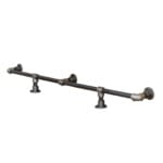 Bar/Kitchen-Foot-Rail-Industrial-Raw-Steel-Key-Clamp-Pipe-Style-5