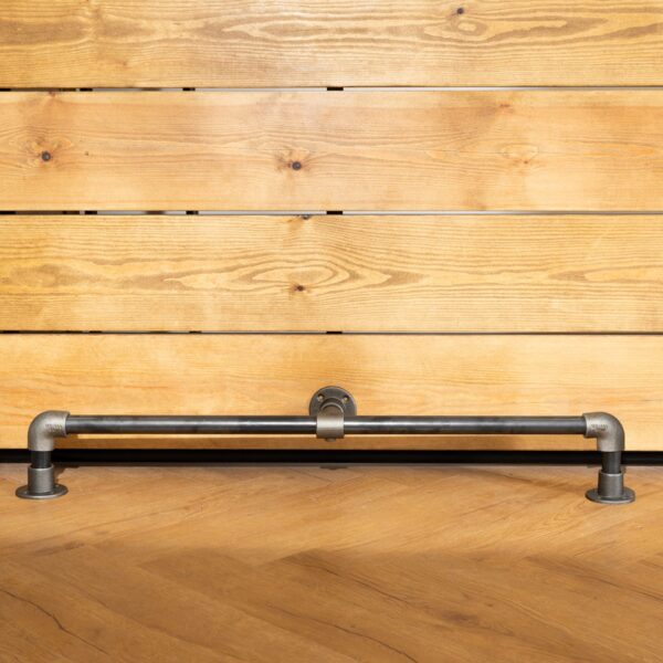 Bar/Kitchen-Foot-Rail-Industrial-Raw-Steel-Key-Clamp-Pipe-Style-3