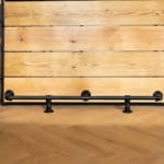 Powder-Coated-Bar/Kitchen-Foot-Rail|-Industrial-Key-Clamp-Pipe-Style-3