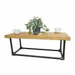 industrial pipe handmade table reclaimed wood industrial style