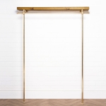 Cross-Mounted-Clothing-Rail-With-Solid-Wooden-Shelf-Solid-Brass-Pipe-Style-2